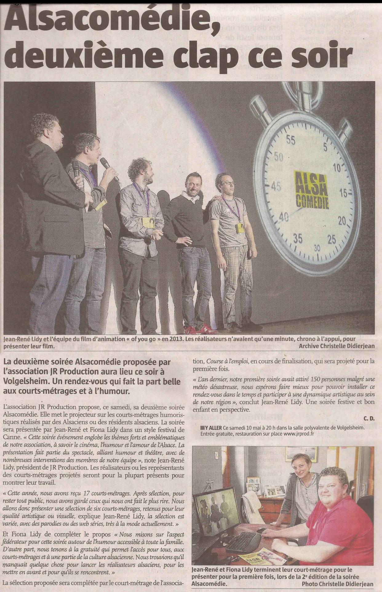 L'ALSACE (10 mai 2014)